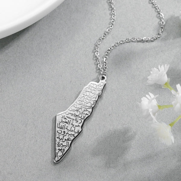 Arabic Map Necklace - zenarab