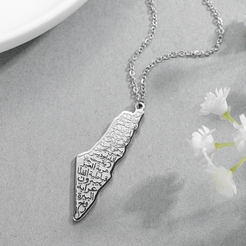 Arabic Map Necklace - zenarab