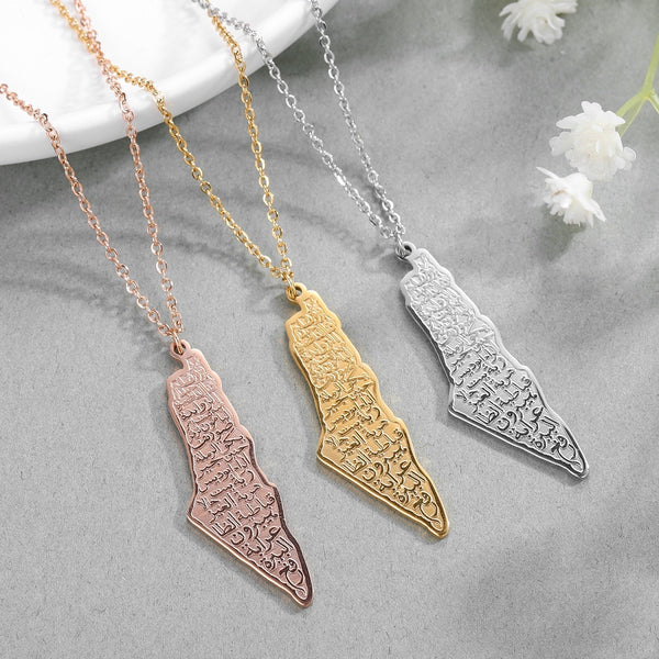 Arabic Map Necklace - zenarab
