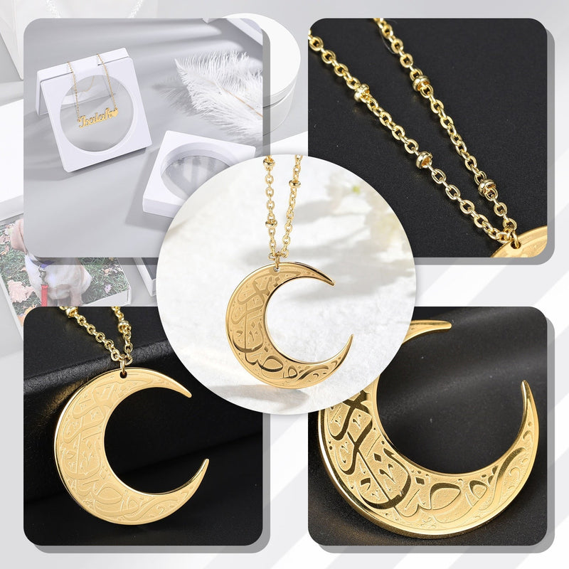 Ramadan Kareem Stainless Steel Necklace - zenarab