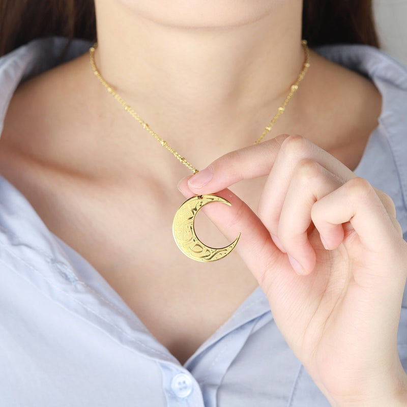 Ramadan Kareem Stainless Steel Necklace - zenarab