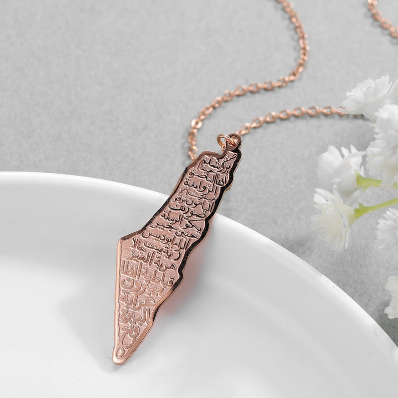 Arabic Map Necklace - zenarab