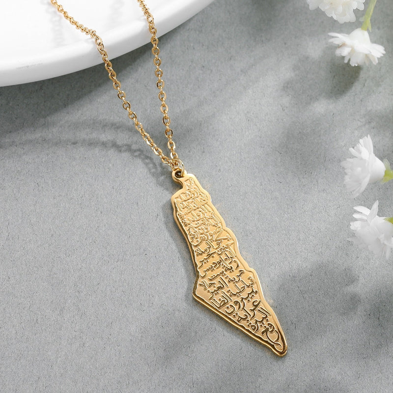 Arabic Map Necklace - zenarab