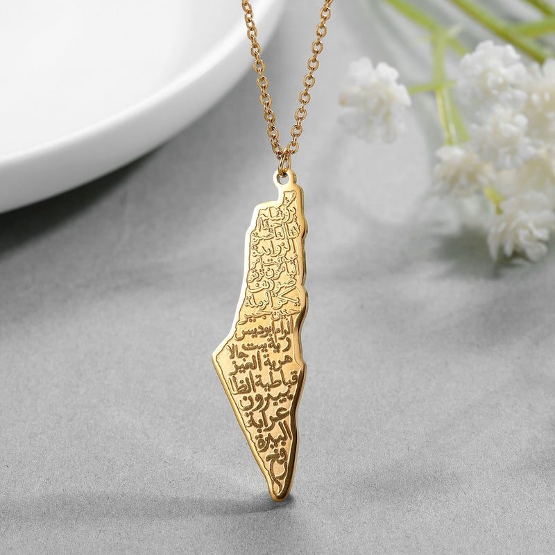 Arabic Map Necklace - zenarab
